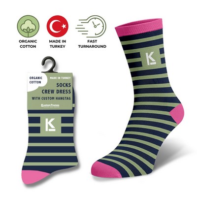 Organic Cotton Crew Dress Turkish Socks Adult